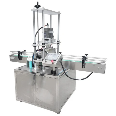 Máquina de tampa em linha em linha de baixo ruído com cabeças de aço inoxidável endurecido